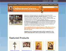 Tablet Screenshot of orthodoxgoods.com